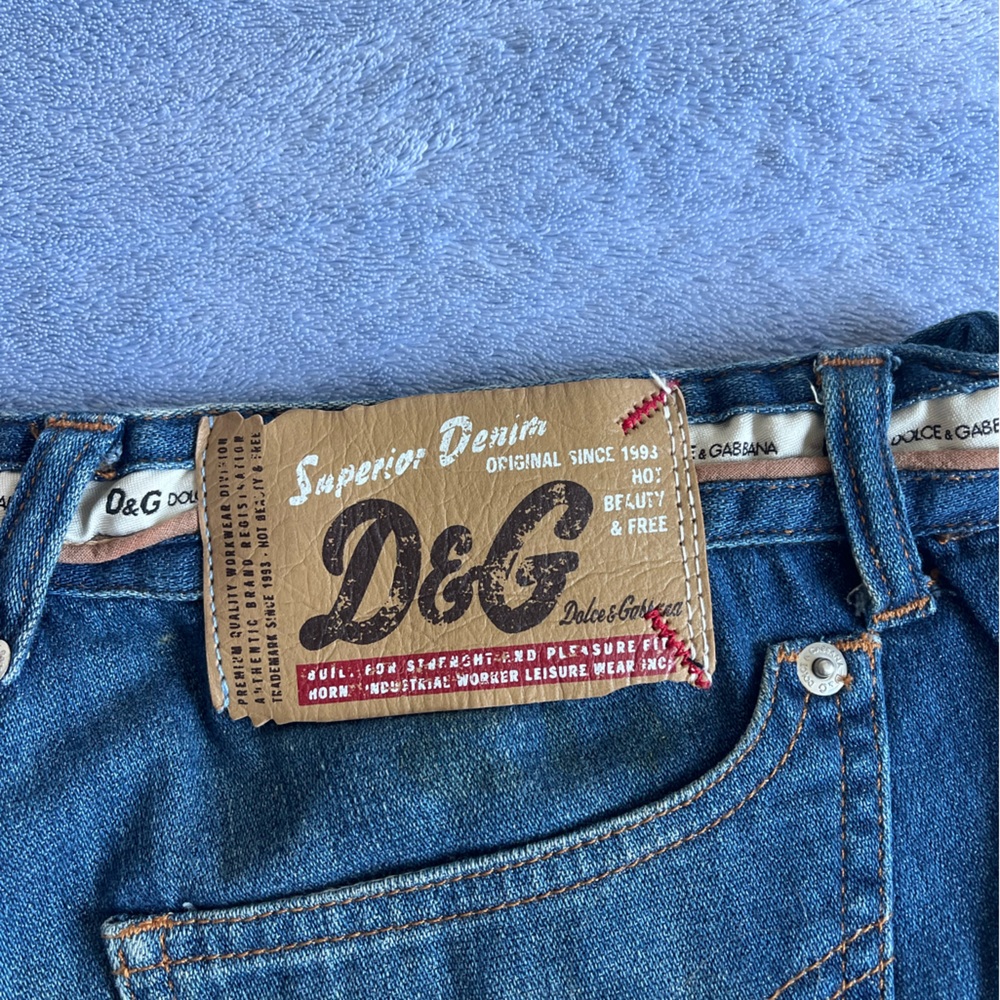 Dolce & Gabbana Blue Denim Jeans - Women's. Low-rise. - Picture 7 of 15